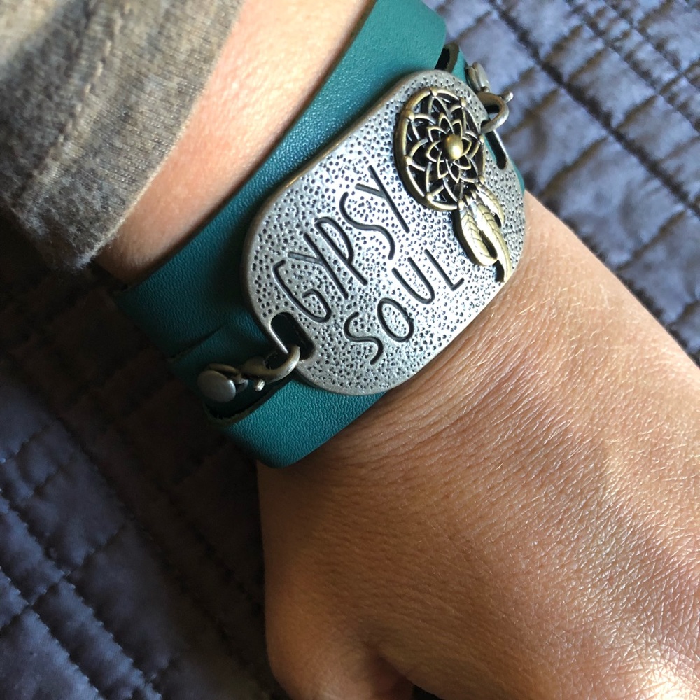 Gypsy Soul Handcrafted Leather Snap Wrap Bracelet